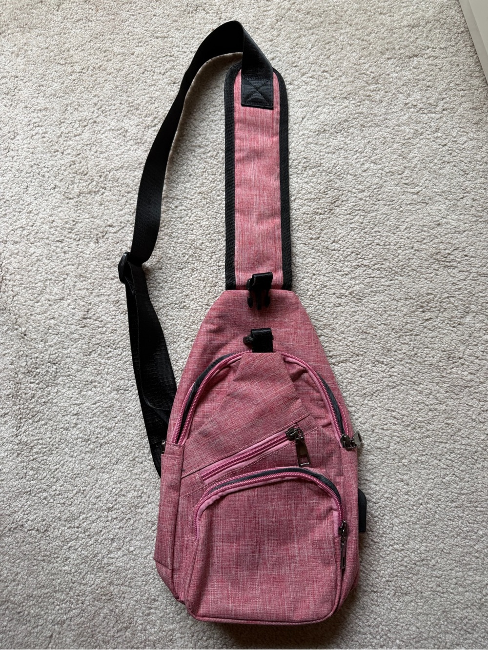 Classic Pink Sling Crossbody Bag
